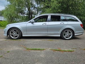 Mercedes W204 C-class бампер, пороги AMG, двері крила колір 775 срібло